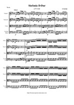 Tartini G. Sinfonia D-Dur a 4 voci - Score & parts