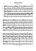 Tartini G. Sinfonia D-Dur a 4 voci - Score & parts