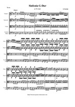 Tartini G. Sinfonia G-Dur a 4 voci - Score & parts