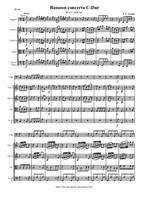 Graun J. G. Bassoon concerto C-Dur - Score & Parts