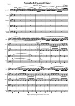 Popper D. Spinnlied (Conzert Etude) for Cello and String orchestra - Score & parts