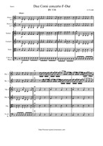 Vivaldi A. Due Corni concerto F-Dur - Score & parts