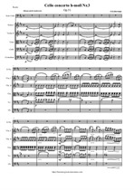 Goltermann G. Concerto Nr.3 h-moll for Cello and String orchestra, movement 1 - Score & Parts