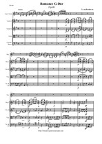 L. van Beethoven Romance G-Dur for Violin and String orchestra - Score & parts