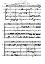 Hoffmeister Fr.A. Kontrabasskonzert No.1 version for Double Bass & String orchestra - Score & parts