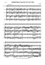 Pichl V. Concerto Nr.1 in C-Dur for Double Bass and String orchestra - Score & Parts
